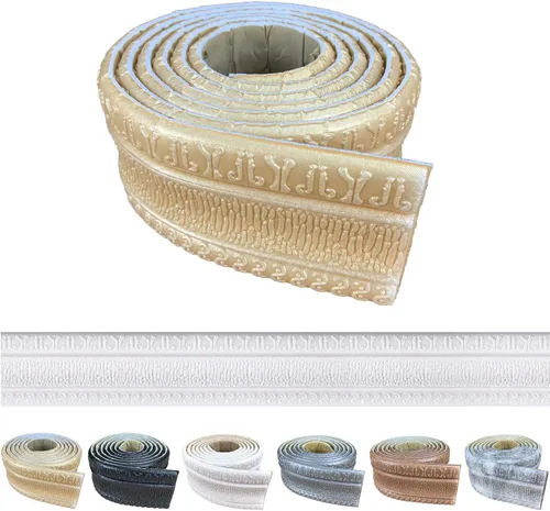 Miniatura 8 de YLL YLL Moldura de Corona Despegar y Pegar Espuma de Borde de Pared 3D Zócalo Moldura Flexible Trim Autoadhesiva Borde de Papel Tapiz Borde