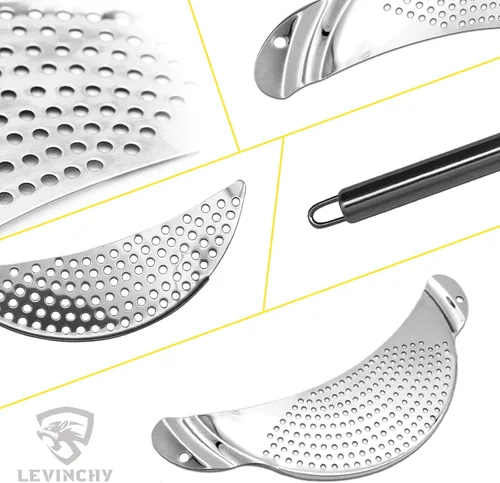 Miniatura 2 de Juego de 2 coladores de acero inoxidable, fácil de drenar, duradero, apto para lavavajillas, funciona para todos los utensilios de cocina, fideos