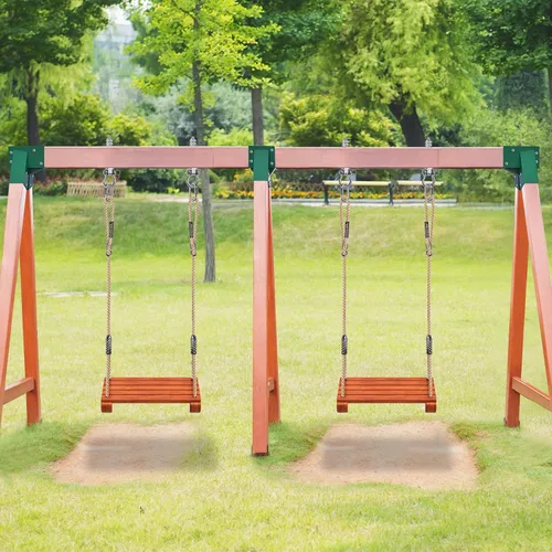 Miniatura 7 de BeneLabel Juego de soportes de columpio medio con marco A, accesorios de acero resistente con accesorios de montaje, juego de columpio de bricolaje
