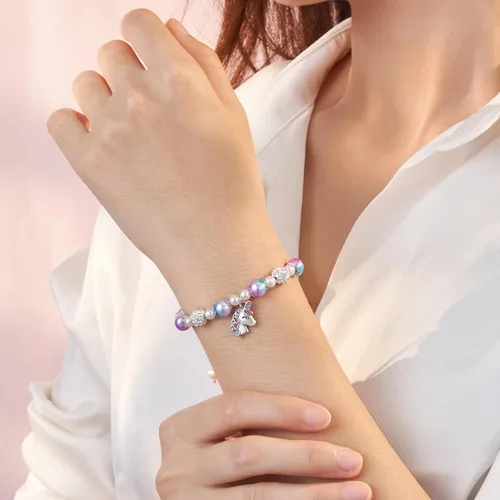 Miniatura 7 de HGDEER Pulsera de unicornio para hija, nieta, sobrina, adecuada para regalos de Navidad y cumpleaños