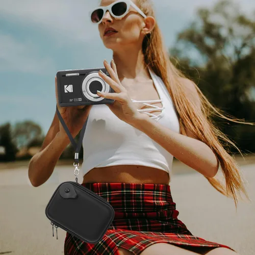 Miniatura 5 de Lacdo Funda para cámara KODAK PIXPRO FZ55 / FZ45 / FZ53 / FZ43 16MP Vlogging bolsa de almacenamiento para cámara de almacenamiento, bolsa de malla