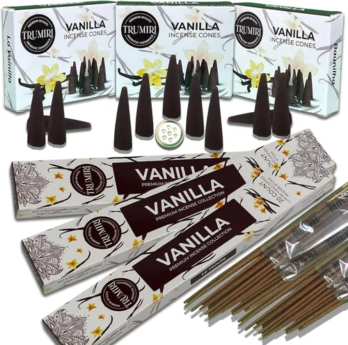 Miniatura 13 de Paquete combinado de varillas de incienso ámbar y conos de incienso, 60 varillas de incienso + 30 conos de insencia, incienso, conos de incienso