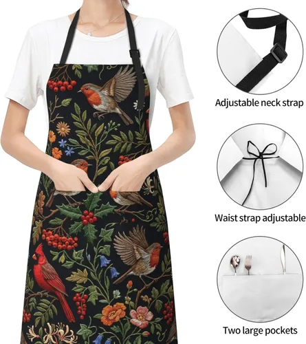 Miniatura 5 de Delantal impermeable de mandalas encantador delantal de cocina delantal ajustable unisex