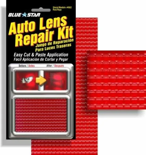 Miniatura 9 de Kit de reparación de lentes de auto con patrón de cuadrícula Blue Star (ámbar)