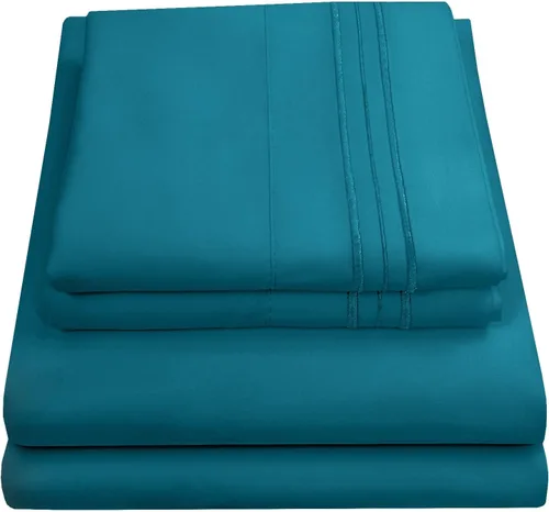 Miniatura 66 de Juego de sábanas de 1800 hilos – Sábanas de microfibra cepillada suave de calidad egipcia – Juego de ropa de cama de lujo con sábana encimera