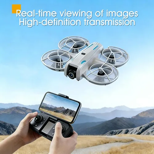 Miniatura 6 de dron con cámara 4K para principiantes adultos, cuadricóptero RC con retención de altitud, despegue/aterrizaje con una tecla, seguimiento automático