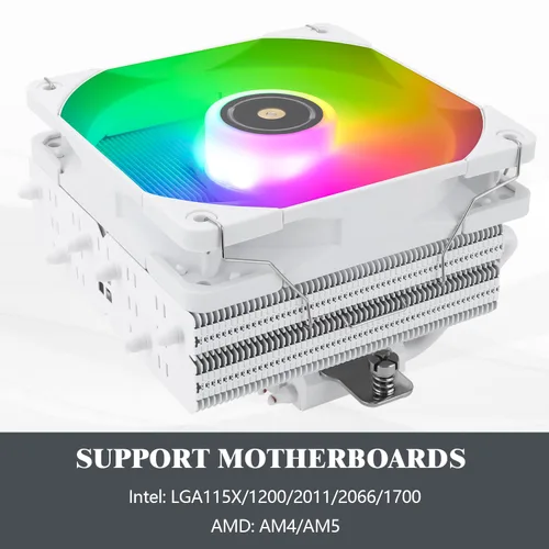 Miniatura 5 de Thermalright Enfriador de aire de CPU SI-100, tubos de calor de 6 × 0.236 in, enfriador de CPU silencioso PWM de 4.724 in con 2000 RPM
