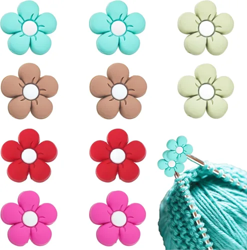 Miniatura 12 de Paquete de 10 tapones de aguja de protección de punta de abeja, herramientas de tejer, accesorios para tejer Abeja colorida