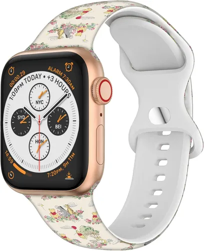 Miniatura 2 de Correa de silicona de dibujos animados compatible con Apple Watch de 1.496/1.575/1.614/1.654/1.732 pulgadas, bonitas correas de repuesto para Apple