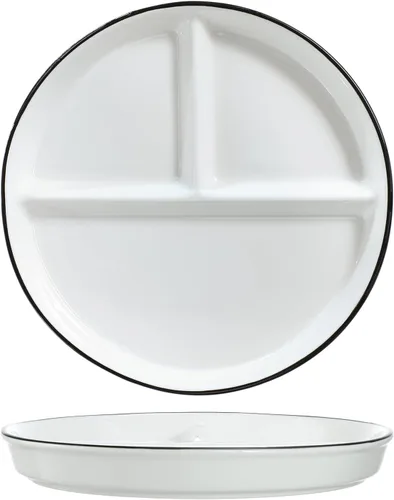 Miniatura 14 de 1 pieza Placa de porción de dinosaurio de cerámica dividida para una alimentación racional, plato de postre dividido, plato de ensalada, plato