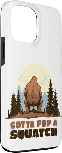 Miniatura 3 de Funda divertida para iPhone 13 Pro Max Bigfoot Gotta Pop A Squatch Sasquatch Squat Poop Joke
