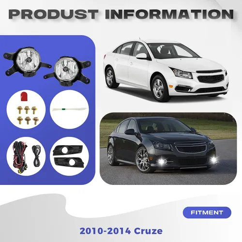 Miniatura 6 de Cruze - Luz antiniebla 2011 2012-2014 – RP notable potencia, parachoques de conducción antiniebla para 2011 2012 2013 2014 lente transparente cromo