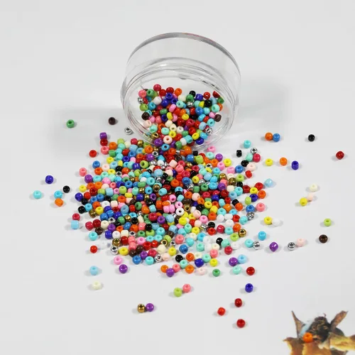 Miniatura 3 de Tamaño 2mm Cuentas de Semillas 24 Colores de Crayones en Caja de Almacenamiento en Rejilla Total Aproximadamente 20000 Piezas, 12/0 Pequeñas Cuentas