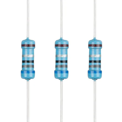 Miniatura 13 de 100 resistencias de 1 ohm 1/2 W (0.5 vatios) ±1% tolerancia de película metálica, resistencia fija de múltiples valores de resistencia opcional