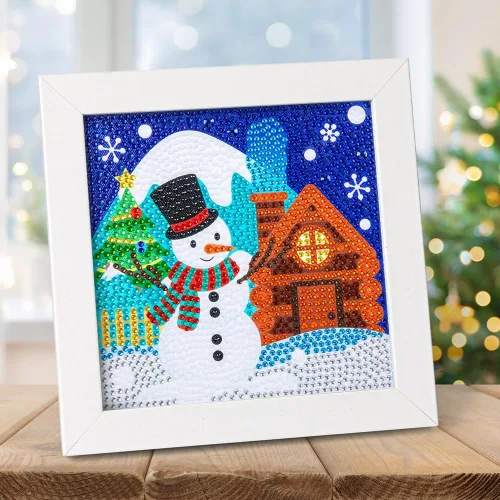 Miniatura 3 de Labeol Kit de arte de diamantes 5D para niños con marco de madera, arte y manualidades para niños de 6 a 8 años, 10 a 12 años, kit de pintura por