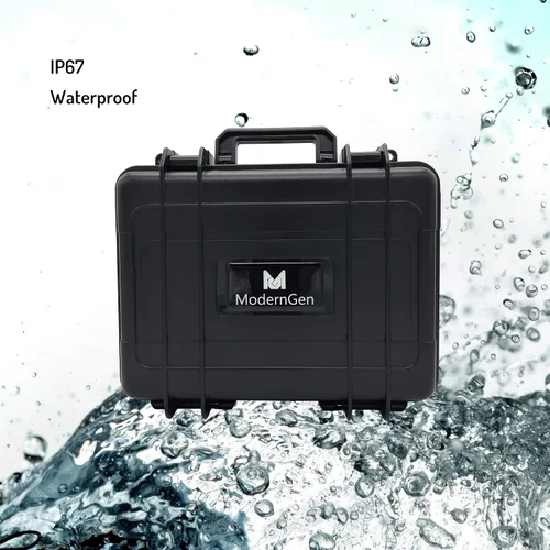 Miniatura 6 de ModernGen Caja de viaje precortada para reloj de 6 ranuras, resistente a los impactos, resistente al agua