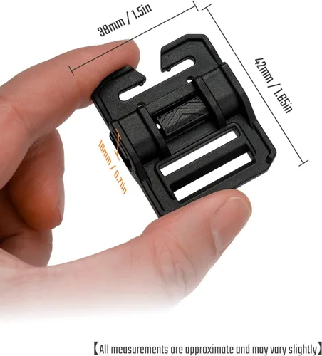 Miniatura 2 de TACTICAL_GEEK Hebilla de conexión, hebillas de liberación lateral rápida para sistema Molle, hebillas de bloqueo de plástico duraderas sin costura