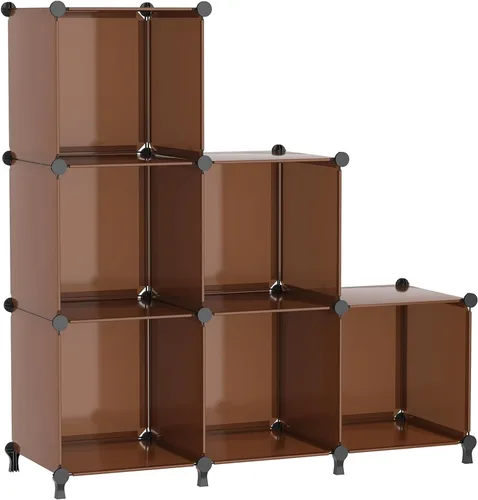 Miniatura 14 de AWTATOS Organizador de Almacenamiento en Cubos, Estantes de Cubos de Almacenamiento Estantería, 6 Cubos Organizadores de Closet y Almacenamiento