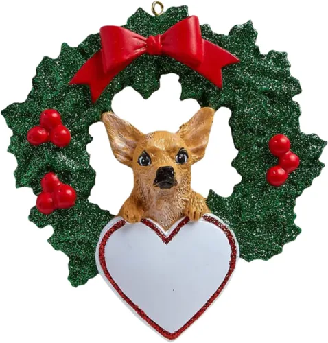 Miniatura 2 de Adornos personalizados para árbol de Navidad 2025 para mascotas, Chihuahua con corona, recuerdo para los amantes de los perros de los cachorros