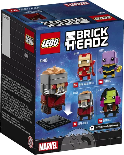 Miniatura 5 de LEGO BrickHeadz Star-Lord 41606 - Kit de construcción (113 piezas)