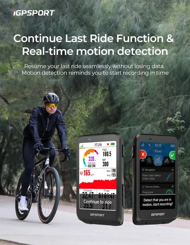 Miniatura 4 de iGPSPORT BiNavi Bike Computer, 3.5‘’ Touch Screen Map Navigation Music Control Climb Tips, Wireless GPS Cycling Computer