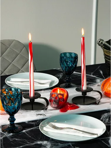 Miniatura 4 de CANDWAX - Velas cónicas de 10 pulgadas, juego de 4, sin aroma, arden durante 8 horas, sin goteo, ideales para Halloween u otras fiestas temáticas