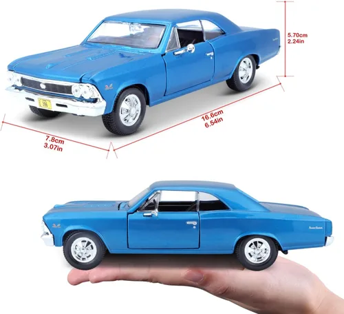 Miniatura 6 de Maisto 1:24 1966 Chevy Chevelle SS 396 Modelo de coche, multicolor