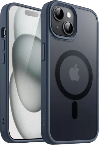 Miniatura 23 de JETech Funda magnética para iPhone 15 de 6.1 pulgadas, compatible con MagSafe, translúcida mate, delgada, a prueba de golpes, color negro