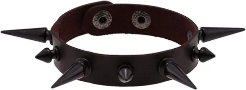 Miniatura 4 de Punk Rock Black Spike Pulseras Rivet Pulsera de cuero PU para mujeres y hombres