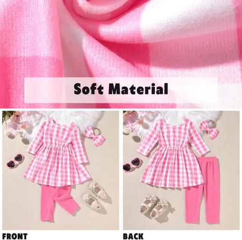 Miniatura 5 de Traje de túnica floral para niñas pequeñas para otoño e invierno