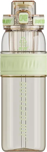 Miniatura 9 de BOTTLE JOY Botellas de agua de PPSU de 26 onzas con popote y correa, botella doble con boca para beber con succión y bebida, botella de agua Amarillo