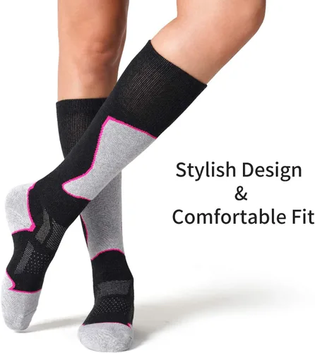 Miniatura 4 de Paquete de 23 calcetines de esquí para mujer, para esquí, snowboard, calcetines térmicos cálidos de invierno