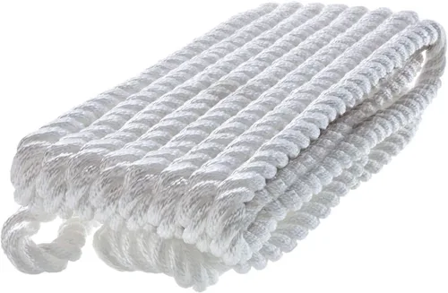 Miniatura 2 de Attwood 11706-7 Premium 3-Strand Twisted Nylon Dock Line, 1/2-Inch Thick, 15 Feet Long, Pre-Spliced One End, White (Pack of 3)