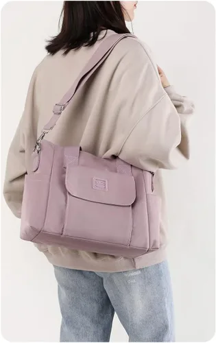 Miniatura 2 de Bolso de lona para mujer, bolso cruzado de nailon, bolso de hombro, bolso de hobo, lindo tamaño grande, casual, embrague