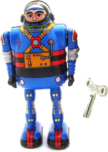 Miniatura 2 de Charmgle Robot astronauta de primavera de cuerda de juguete de estaño, colección para adultos, regalos novedosos para decoración del hogar, relleno