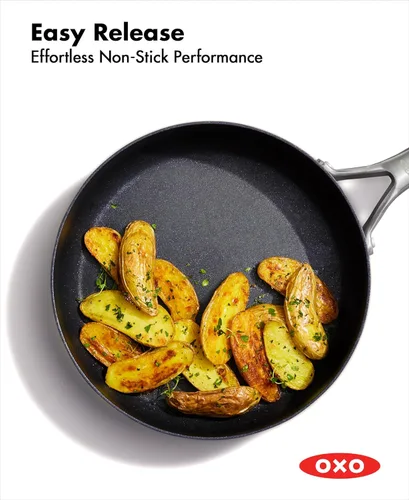 Miniatura 5 de OXO Olla profesional de 3 cuartos de galón con tapa, utensilios de cocina antiadherentes de cerámica anodizada dura, sin PFAS, acero inoxidable