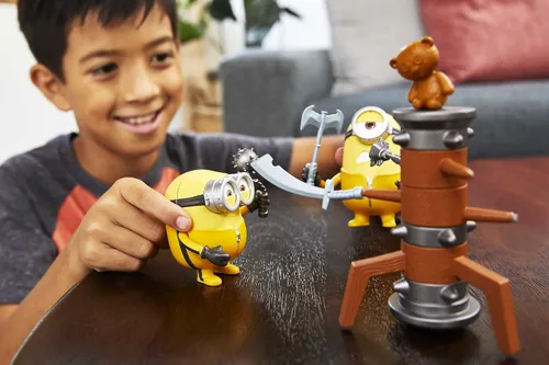 Miniatura 2 de Minions: The Rise of Gru Movie Moments Martial Arts Minions: Figura de acción de aproximadamente 4 pulgadas, juguete interactivo con articulación