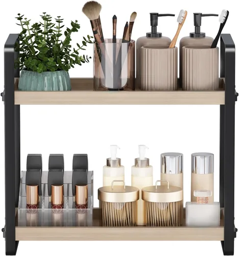 Miniatura 8 de HNRLOY Organizador de Mostrador de Baño, Organizador de Encimera de Baño, Estante de Encimera, Almacenamiento de Encimera, Organización