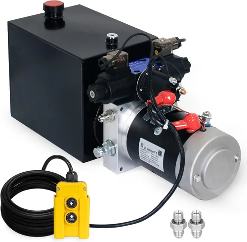 Unidad de suministro doble hidráulica/de arranque de simple efecto, L12t1217YYDLDY8-1, 12.00 volts