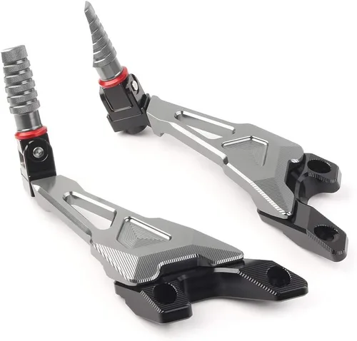Miniatura 9 de Reposapiés trasero para motocicleta, pedales de pasajero, conjunto de clavijas para BMW S1000RR 2010-2018, color negro