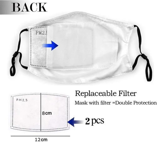 Miniatura 3 de BATATPE Máscara facial antipolvo para adultos, ajustable, protección solar y UV para hombres y mujeres con 2 filtros