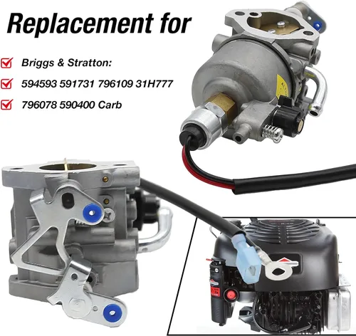 Miniatura 5 de Carburador Carb A042P619 con juntas de repuesto para generador Onan Cummins Microquiet 4KW para 4KYFA26100, A041D736, 146-0785, 4KYFA26100P