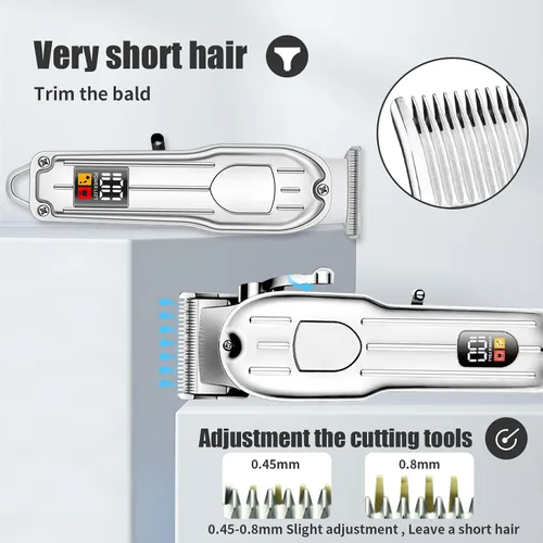 Miniatura 5 de Cortapelos para hombres, recortadora de barba para hombres, juego de cortapelos eléctrico profesional, cortapelos eléctrico para hombres