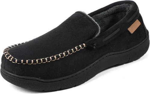 Miniatura 12 de Zigzagger - Pantuflas estilo mocasín de microgamuza y espuma viscoelástica, para hombre