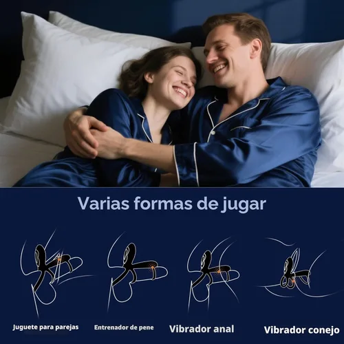 Miniatura 6 de Anillo vibratorio para el pene con estimulador de punto G de giro de 360°, anillo para el pene juguetes sexuales para parejas con 10 modos, juguete