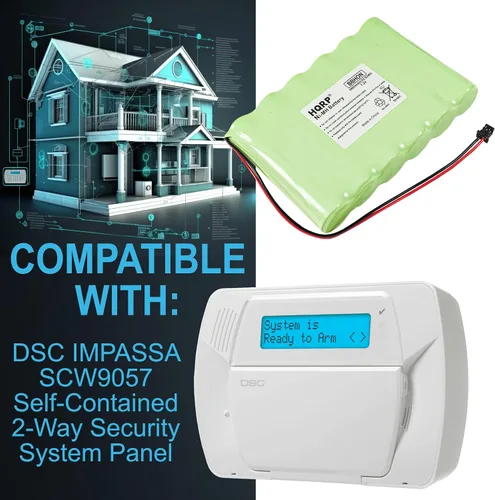 Miniatura 5 de HQRP Batería compatible con 6PH-H-4/3A3600-S-D22 DSC IMPASSA SCW9057 SCW9055 Panel de alarma 9057 SCW-9057 SCW-9055 9O57 ADT 17000145 17000152