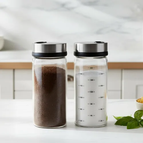 Miniatura 3 de Tarro de condimento con juegos de coctelera de acero inoxidable 304, salero y pimentero con agujeros ajustables para sales del Himalaya, Kosher