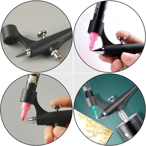 Miniatura 3 de Wakauto Color Aerógrafo Modelo Pintura Aerógrafo Herramienta de alimentación por gravedad Pulverizador de cepillo de aire Máquina de maquillaje