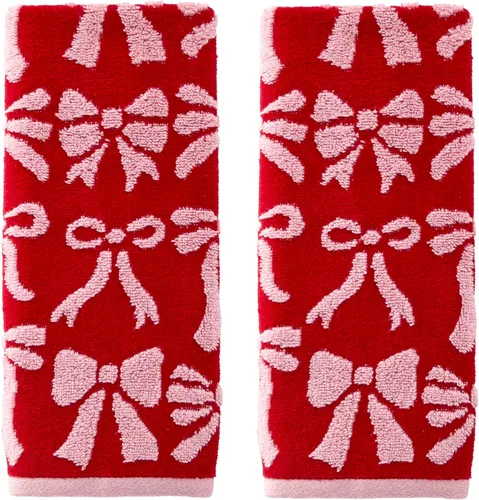 Miniatura 34 de SKL Home Toalla de baño de Navidad/Winter Fair Isle, color rojo