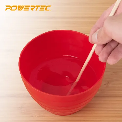 Miniatura 2 de POWERTEC Cuenco de plástico para mezclar de 25 onzas y 4.7 pulgadas de ancho para artes y manualidades y bricolaje, cuenco flexible reutilizable